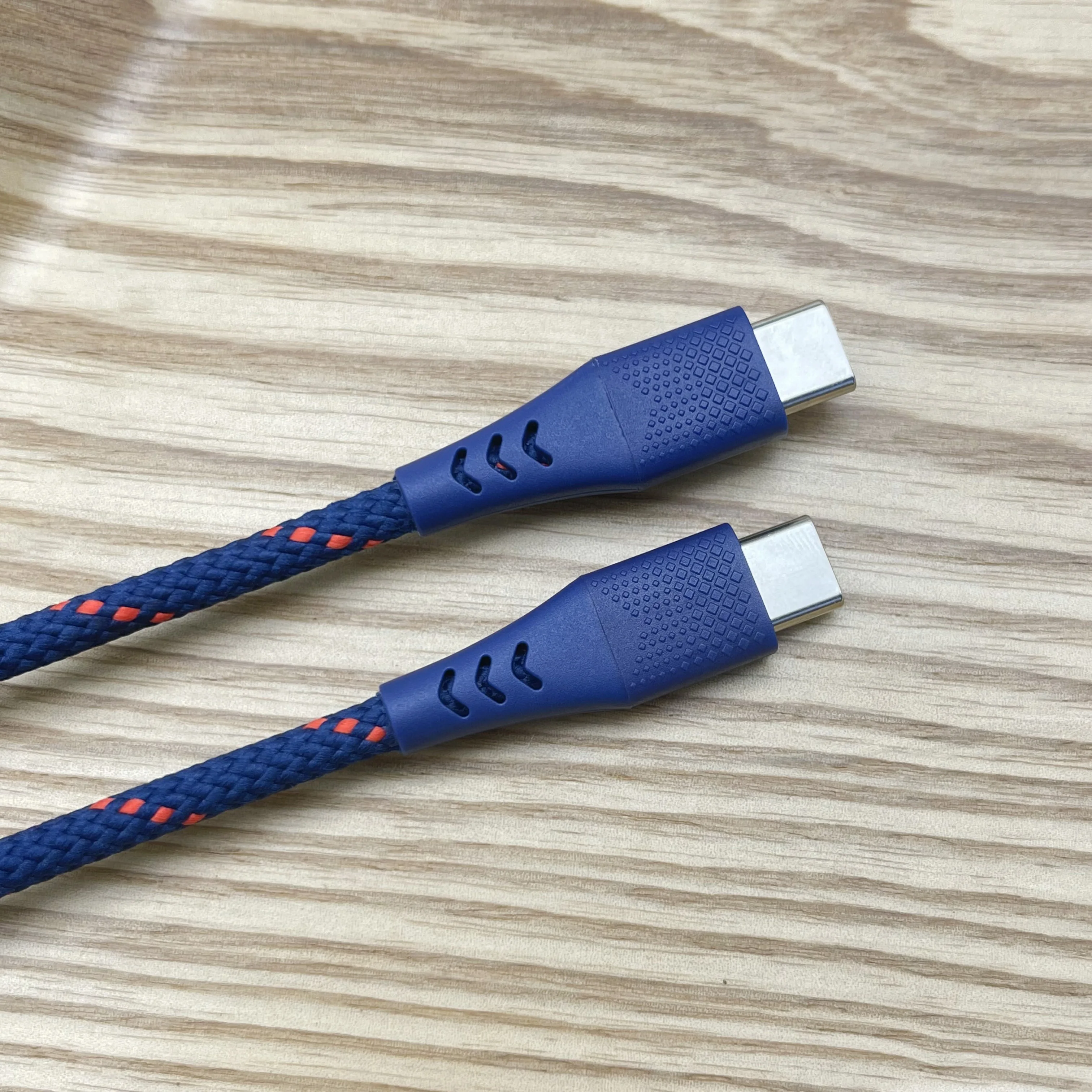 Popular Type C Charging Cable Extra Long Navy Blue Color USB C to C 2.0 3M/10ft. Nylon Braiding Cable
