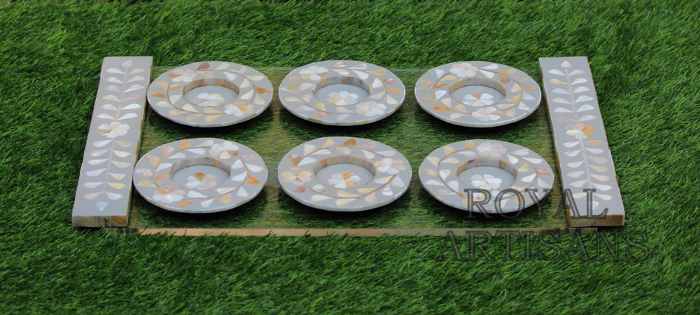  Акриловый поднос из перламутровой инкрустации с подставками для отелей и ресторанов продажа фабрики