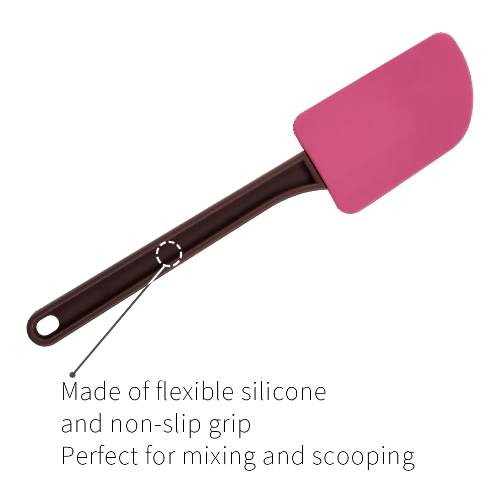 Термостойкий бесшовный кухонный силиконовый шпатель со стальным сердечником [Holar] Тайвань