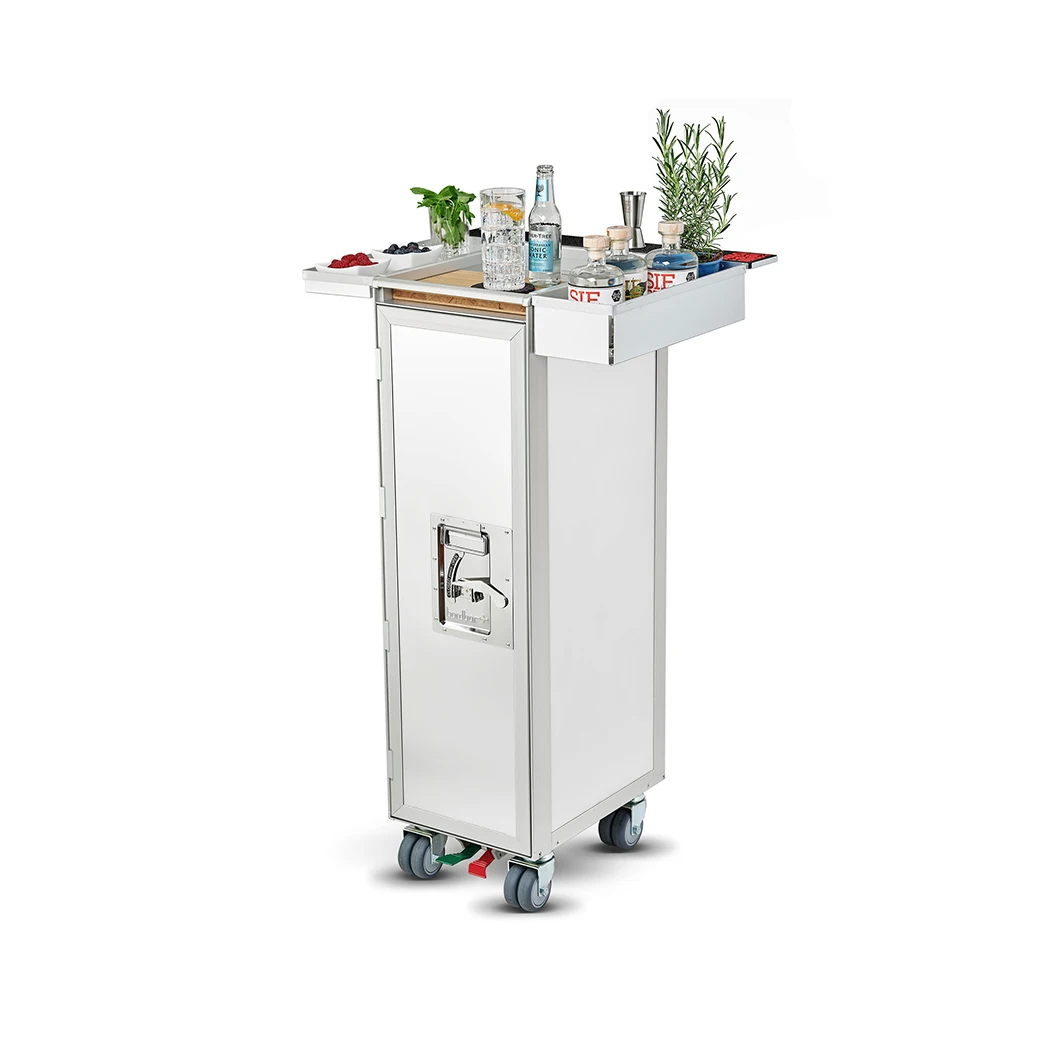
Inflight Household Office Pool Mobile Skybar Serving Atals Half Size Trolley Cart 