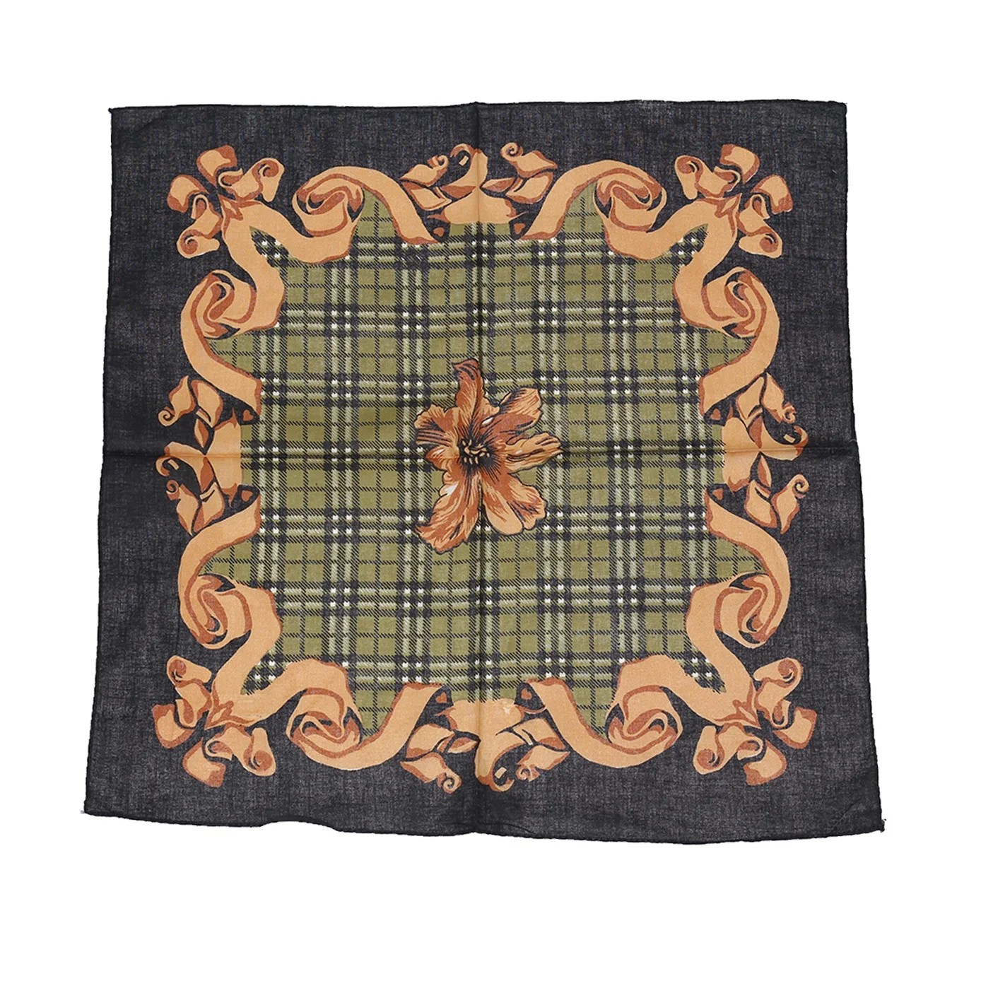 Flower Printed Design Custom Design Silk Scarves %100 Silk