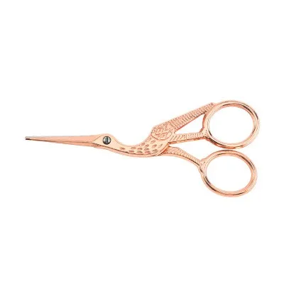 Stainless Steel Sharp Tip Stork Scissors  Tools Dressmaker Shears Scissors for Embroidery Duck Style Fancy Scissors With Gold