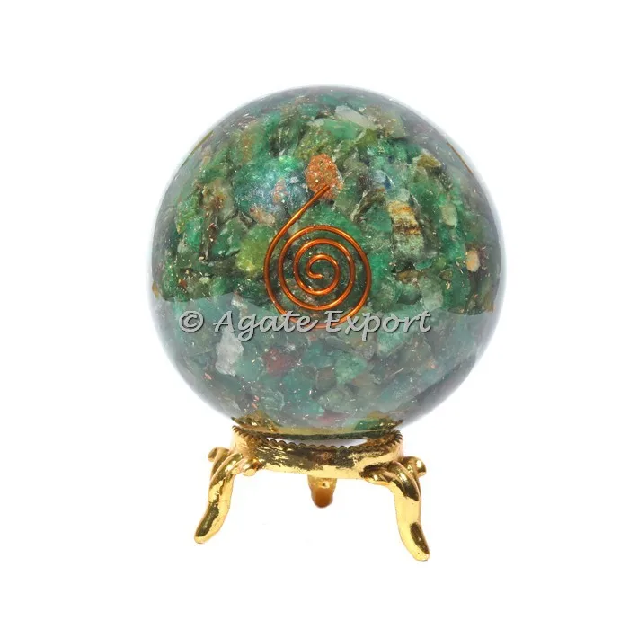Buy Green Jade Orgonite Spheres Eggs - Orgone energy products