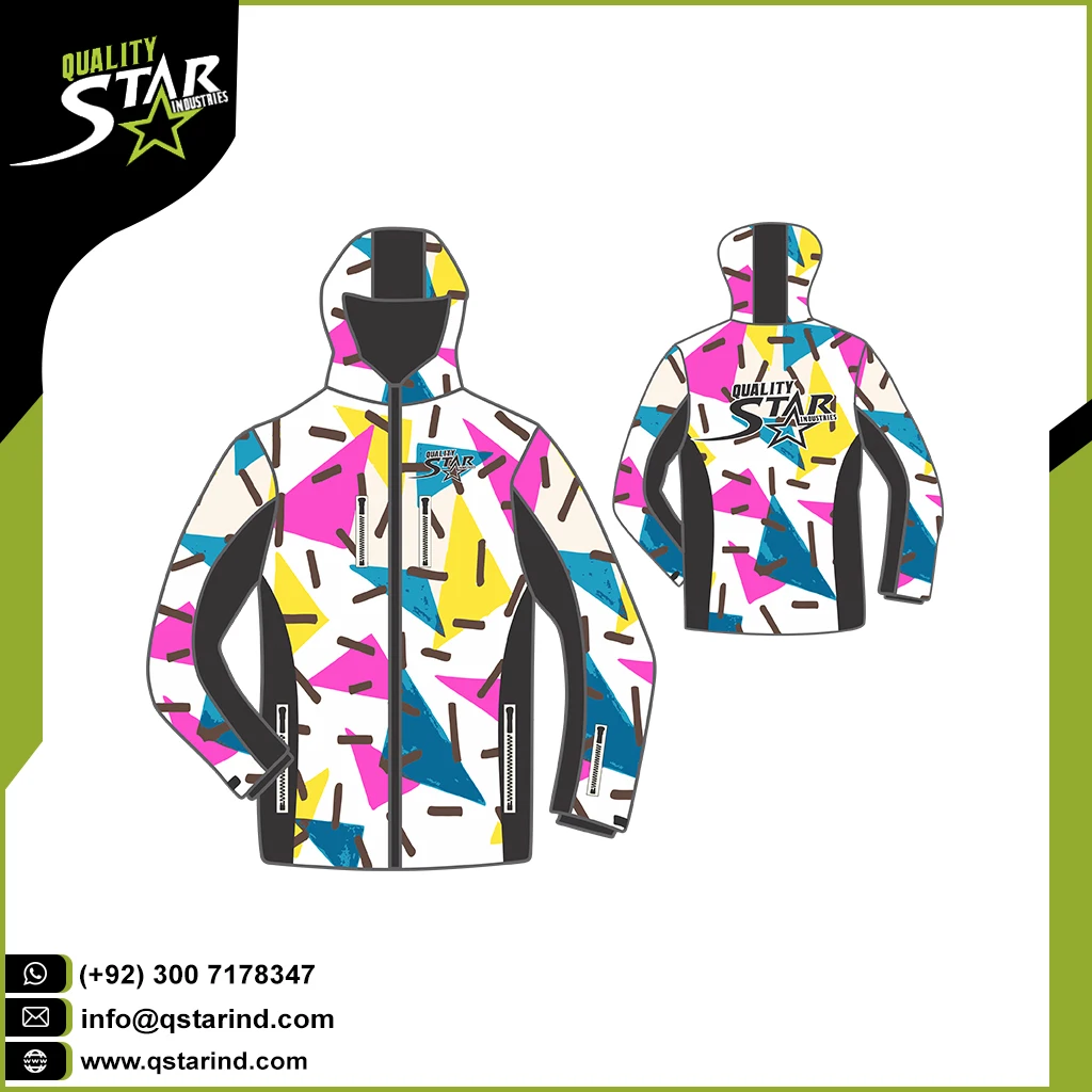 SKATING JACKET Custom Logo Winter Men Clothing Winter Jacket Windproof  Breathable Extra Zipper Snow Skating Jacket