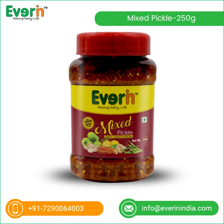 High Grade Delicious Spicy 250g Mixed Vegetable Pickle at Cheap Price