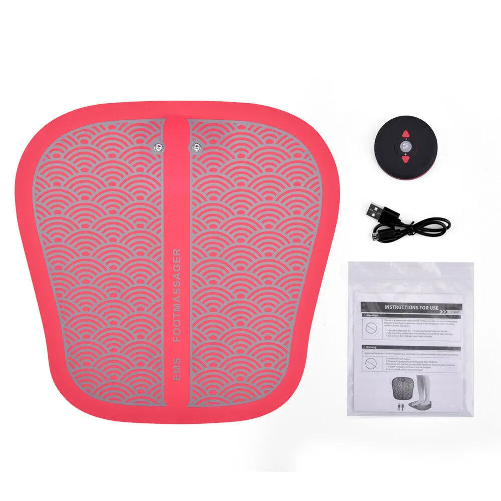 Портативный USB Перезаряжаемый массажер для ног EMS электронный беспроводной Вибрационный массажный коврик
