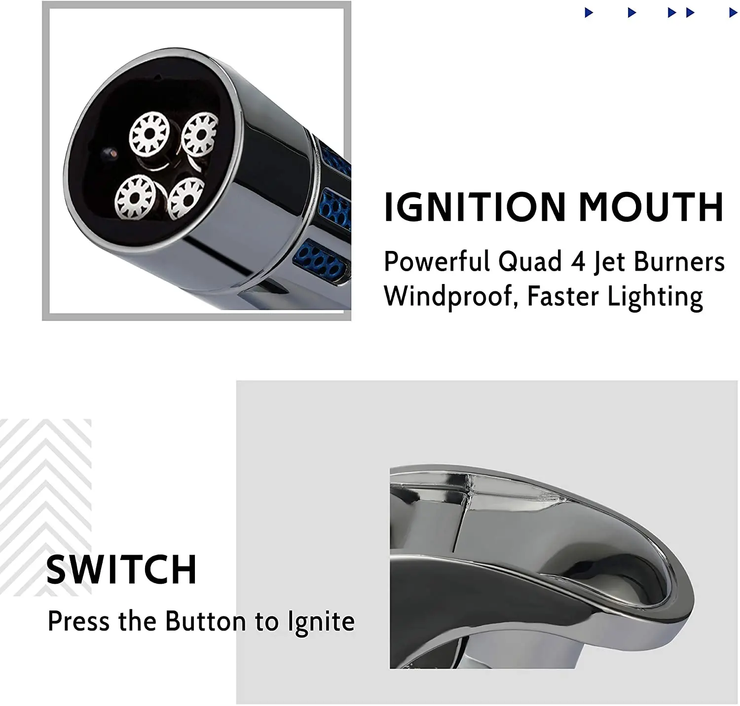 Зажигалка зажигалка для снега с тройным пламенем ветрозащитный бутановый огонь может быть дополнен газовой зажигалкой подарочной коробкой 2 упаковки