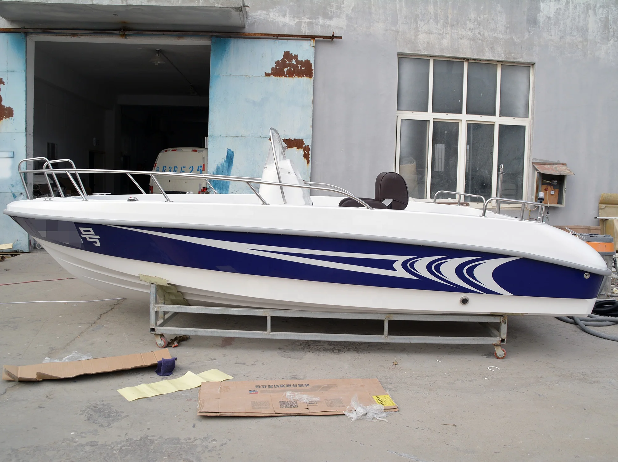 
Classic double hull XM580 fiberglass boat for fishing leisure speed sport boating high speed 
