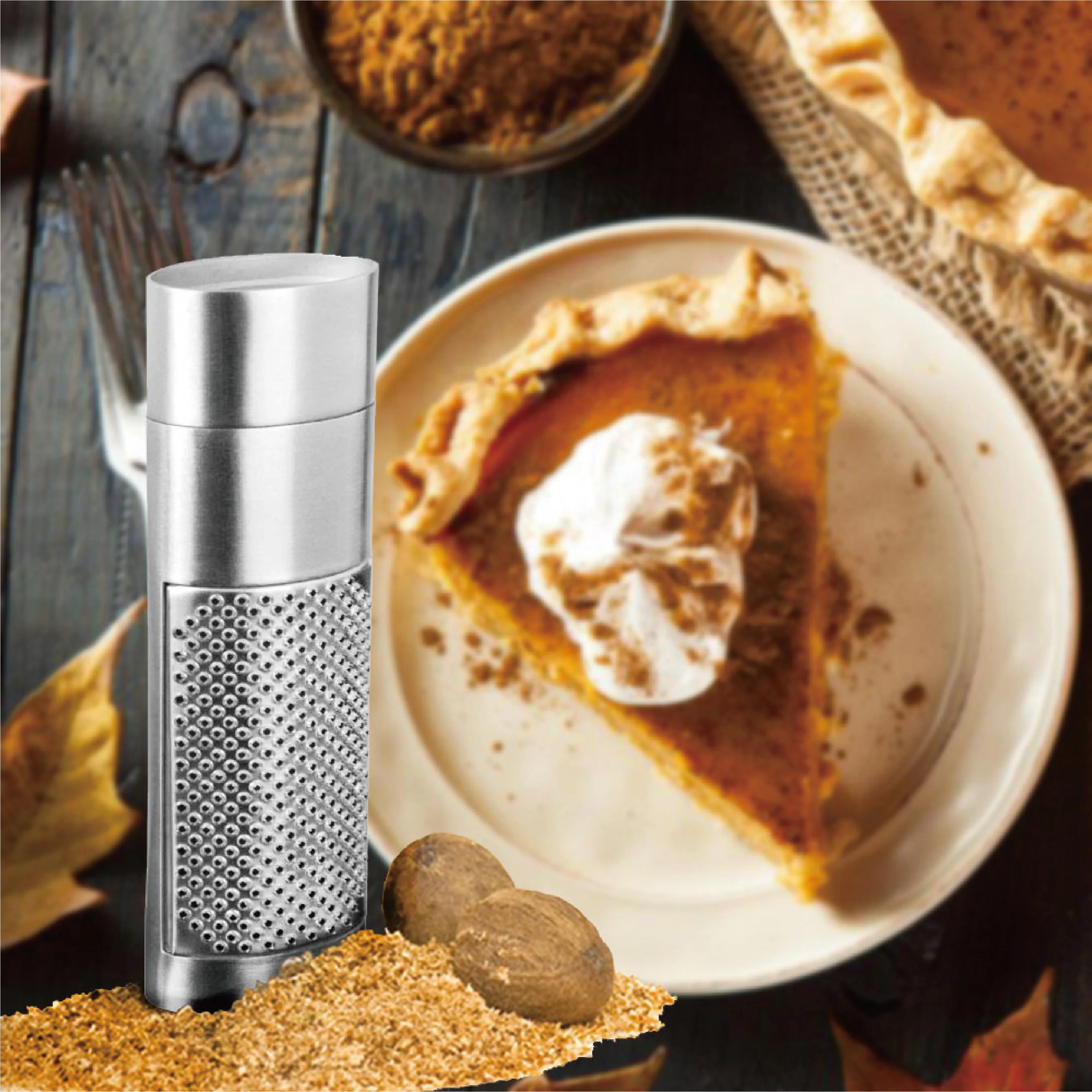 Durable stainless steel nutmeg rasp metal grater