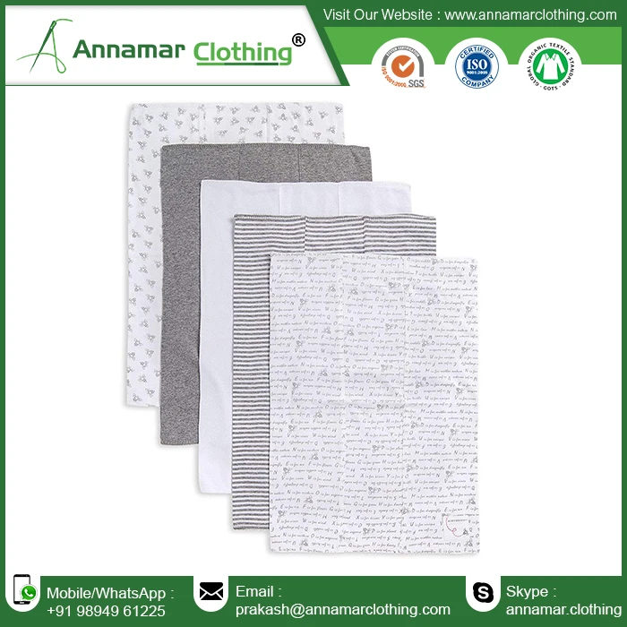 Soft Comfortable Cotton Baby Burp Cloths 5pack of burp cloth 100% organic muslin cotton with own logo and label