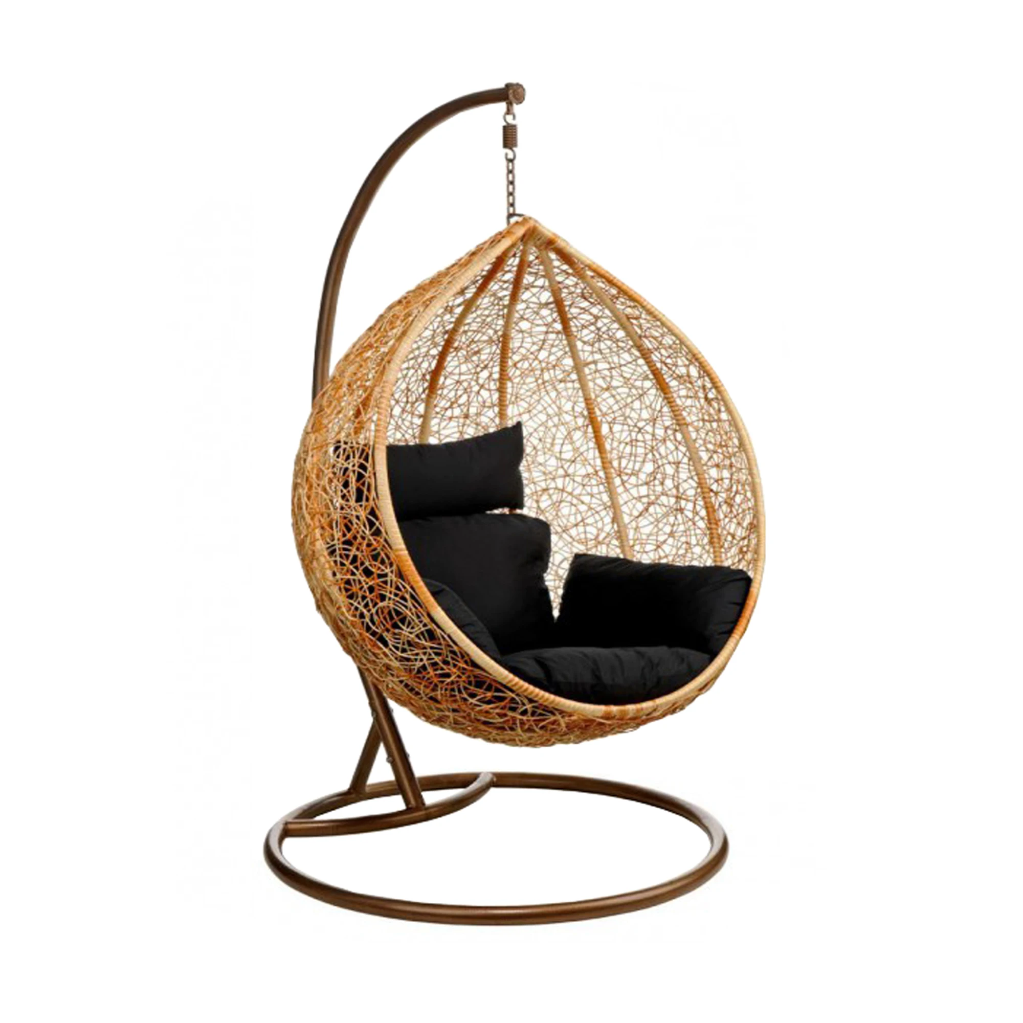 aluminium handmade frame rattan wicker handmade hanging egg chair leisure garden relaxing outdoor portable swings
