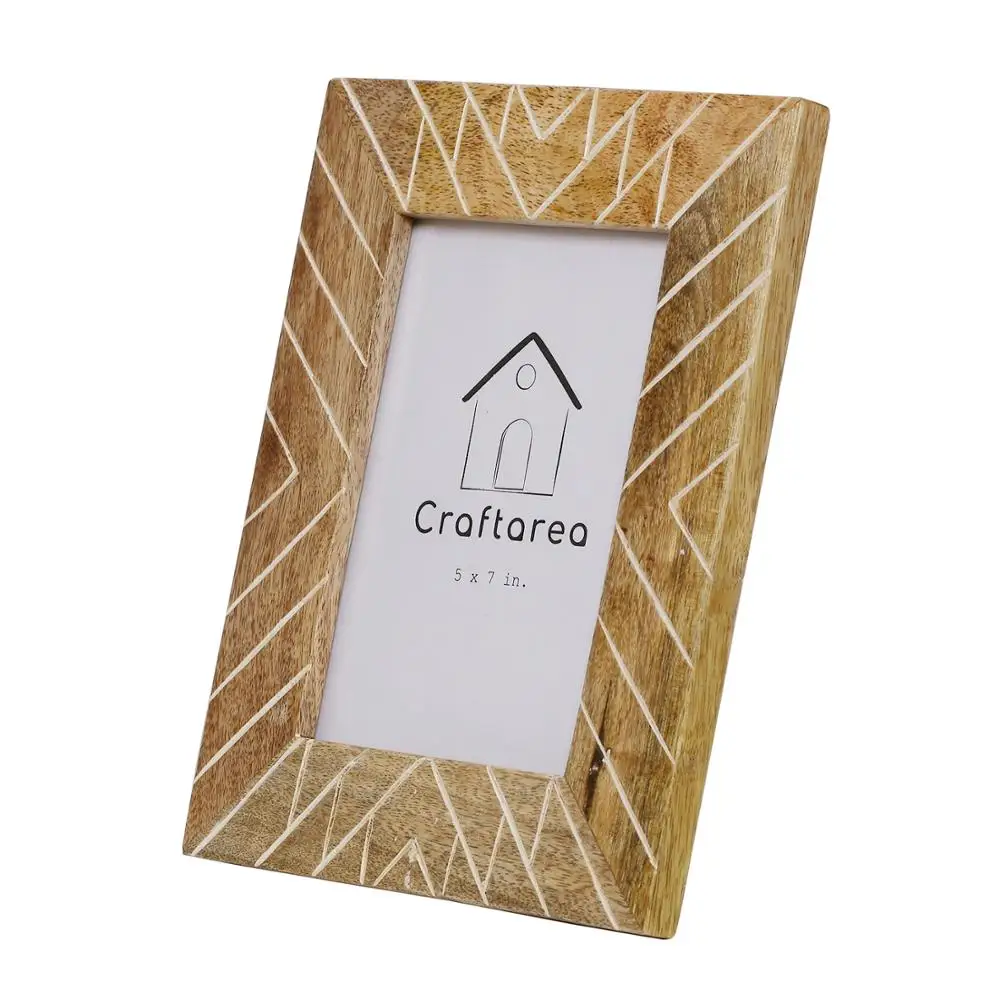 Wooden Picture Photo Frame for Table Top Decoration Natural Solid Wood Modern Photo Frame 4x6 inches Handmade Photo Frame Wooden
