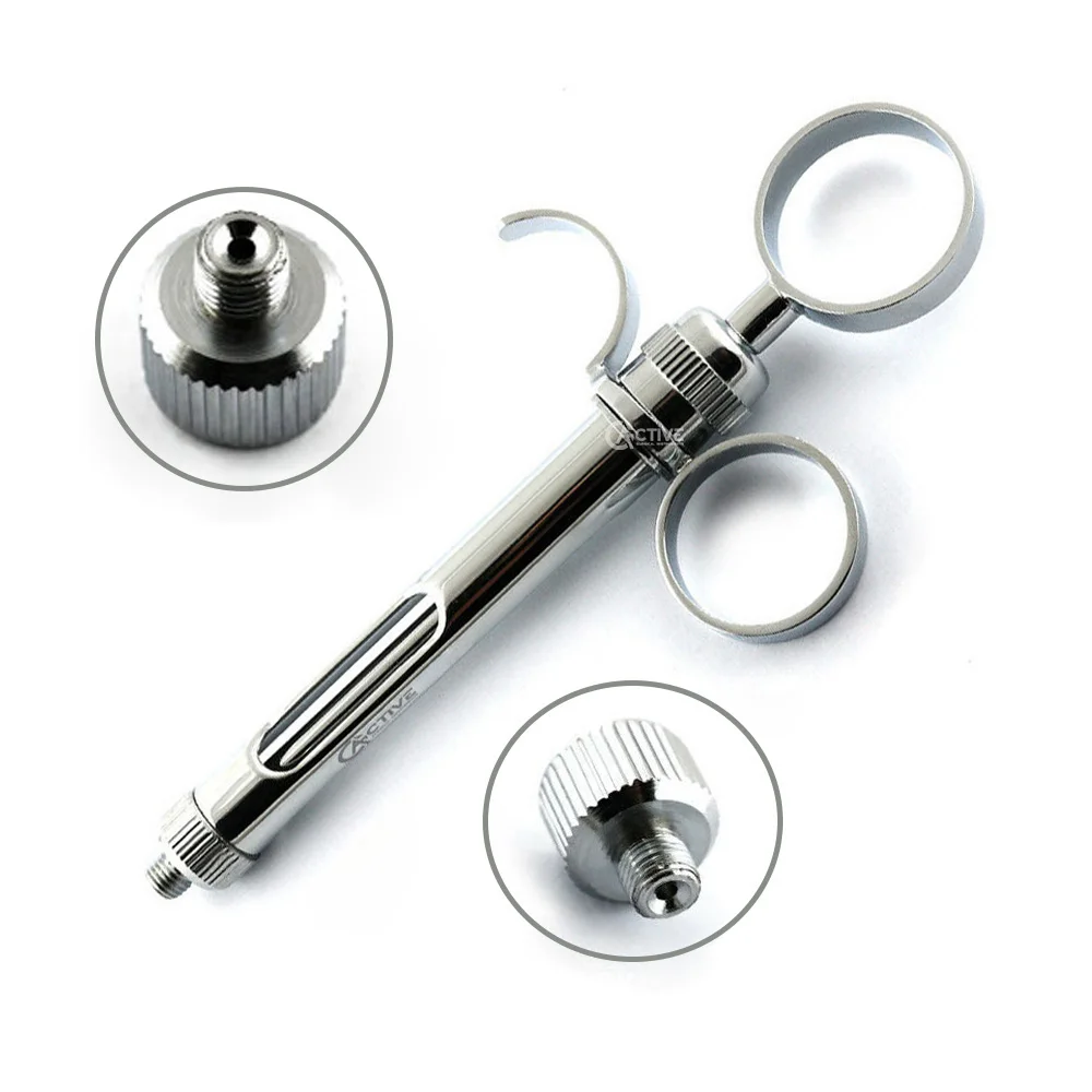 Dental Aspirating Syringes 1.8ml Dentist Anesthesia Cartridge Syringes Stainless Steel Dental Surgical Instruments Reusable