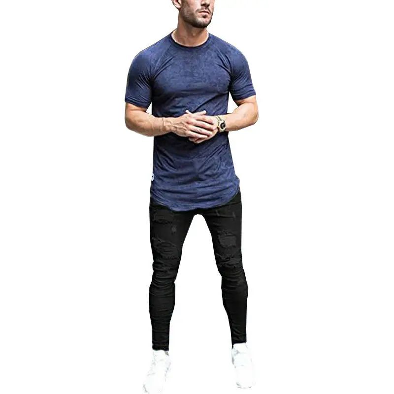 OEM new style bulk wholesale china pants men blue ripped private label jeans