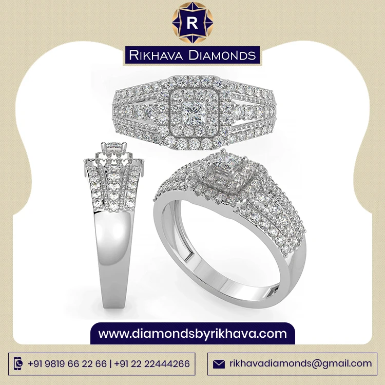 Buy Online 10K White Gold Diamond Rings Available In Gift Packaging With Good Price