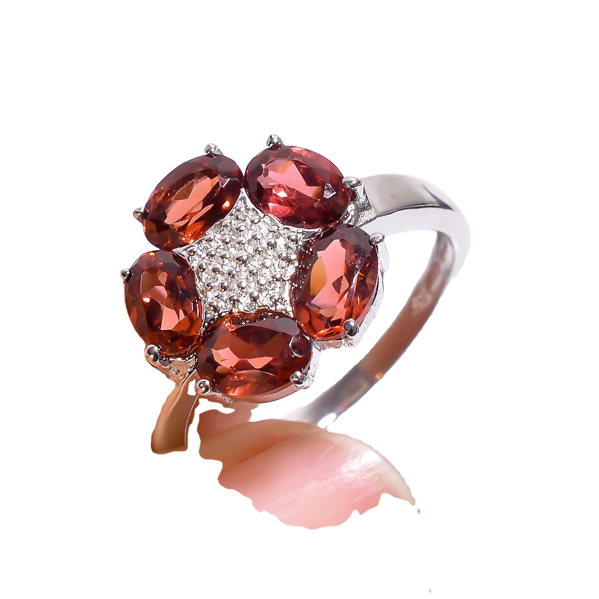 925 серебро несколько Аметист лунный камень цитрин кольца Брак ювелирные изделия для женщин модные