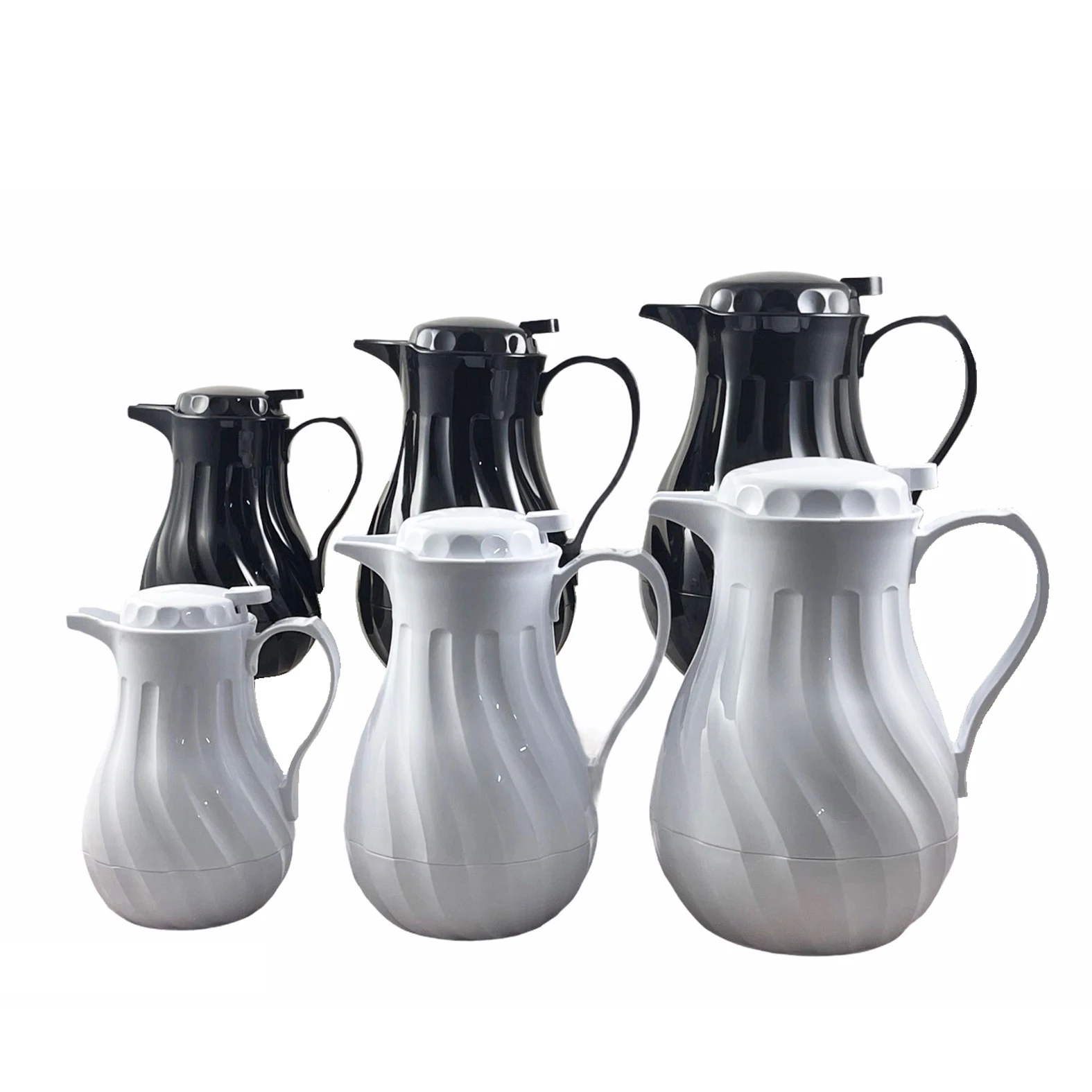 
0.5L / 1.2L / 2L swirl PU Insulated Thermos, beverage server, for restaurant or home use, thermal coffee carafe 