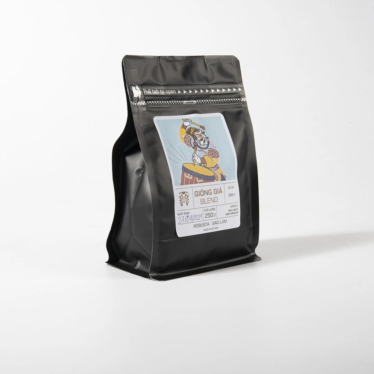 Молотый кофе, сделанный во Вьетнаме, одинарное происхождение, жареный робуста, молотый кофе-Giong Gia Blend