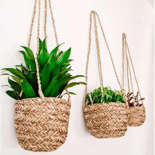 
Hot trend Eco-friendly Environmentally Natural Seagrass Hanging Basket Useful for Kitchen Space Made by Vietnamese Artisans 