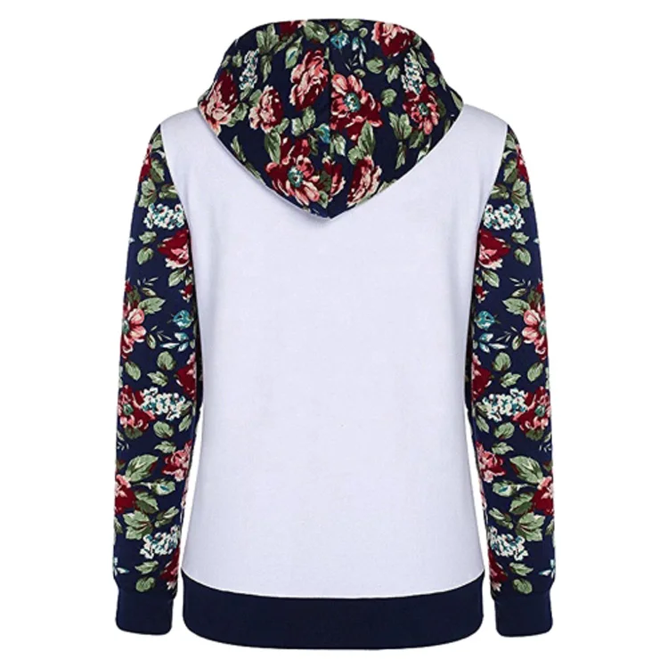 Top Trend High Quality Wholesale Floral Printed Hoodies Foe Women