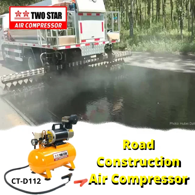 24V High Efficiency Weatherproof Long Duty Cycle DC Oil Less Professional Mobile Air Compressor Machine with 12 liter tank