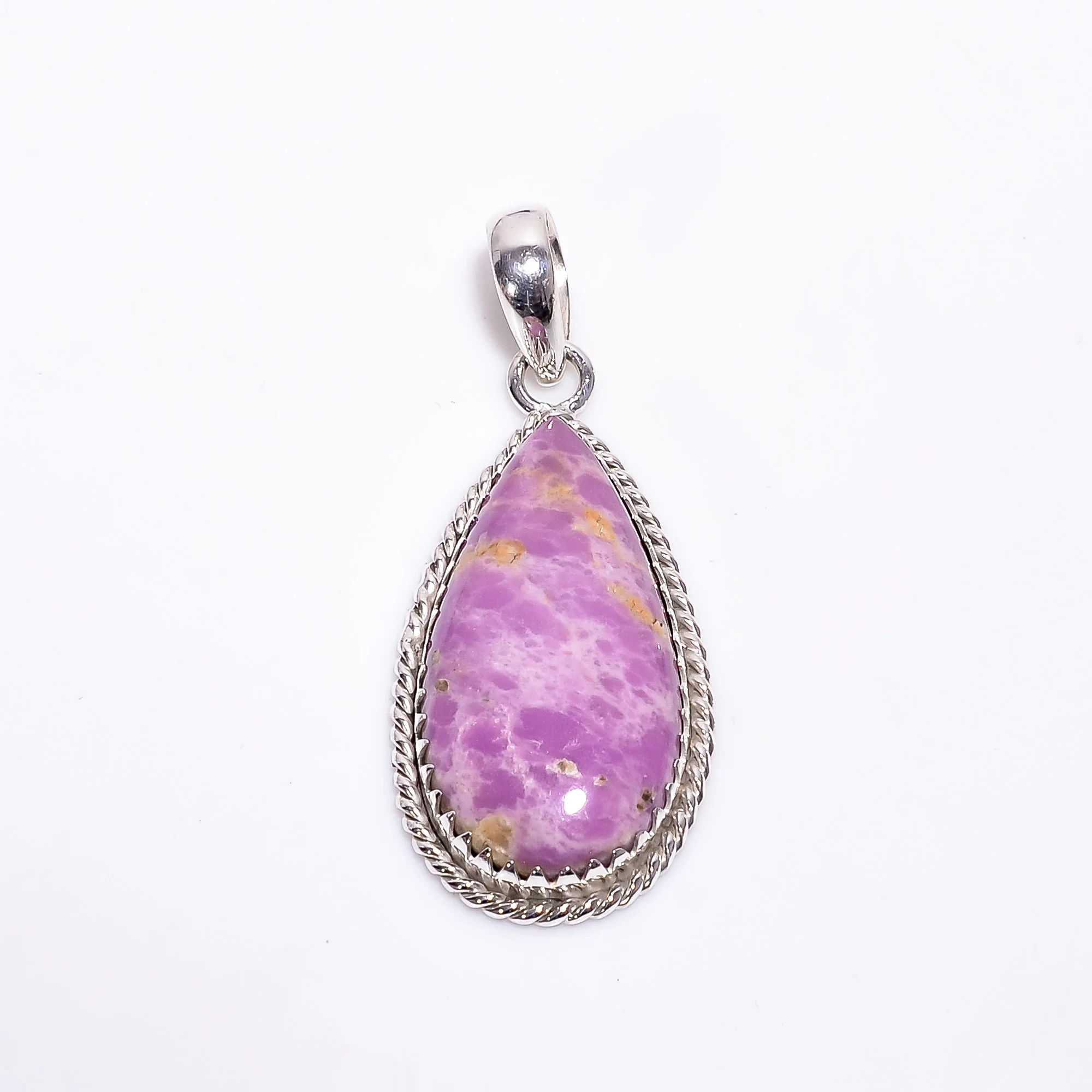 Модные популярные ювелирные изделия подвеска из фосфосидерита с кабошоном ожерелье стерлингового серебра 925 пробы