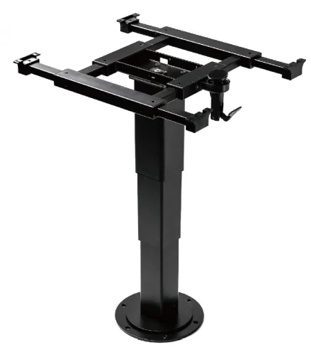 Wholesales aluminium alloy adjustable table leg mount pedestal stand base with removable swivels for RV marine boat motorhome