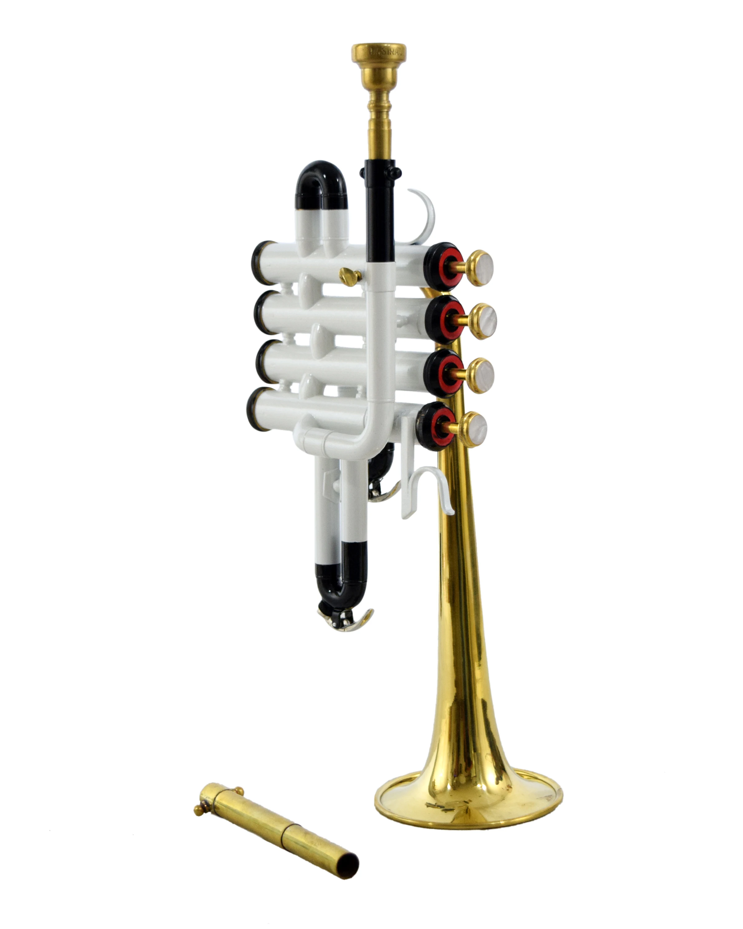 NASIR ALI NEW PROFESIONAL BEAUTIFUL BB PITCH WHITE BRASS PICCOLO TRUMPET PREMIUM QUALITY WITH INCLUDE HARDCASE AND MOUTHPIECE