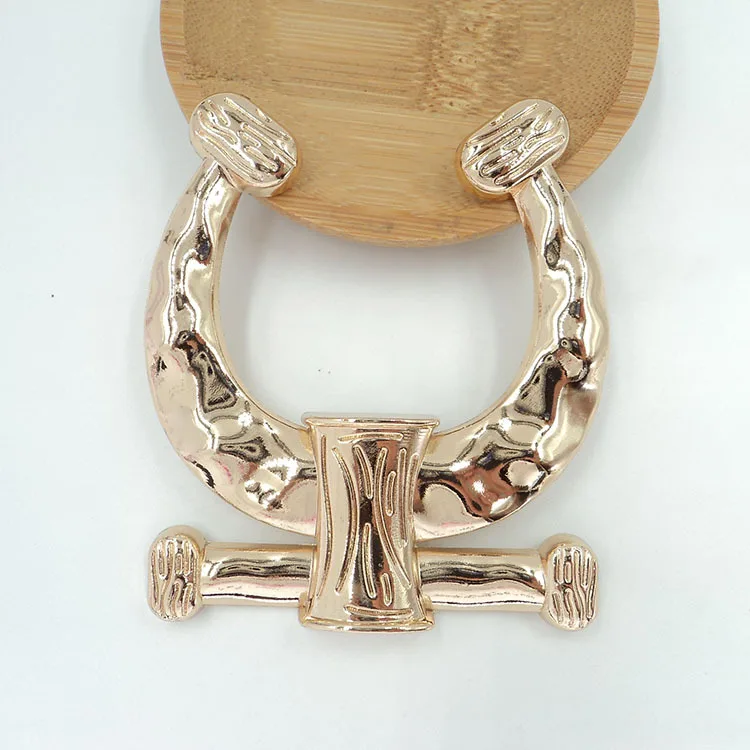 New European and American Swimwear Alloy Big U-shaped Buckle Bikini Chest V-shaped Jewelry Wear Buckle Swimwear Fashion Show