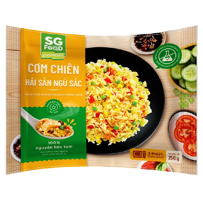 
Wholesales prices! 100% fresh ingredients Seafood & vegetables fried rice Vietnamese food express 