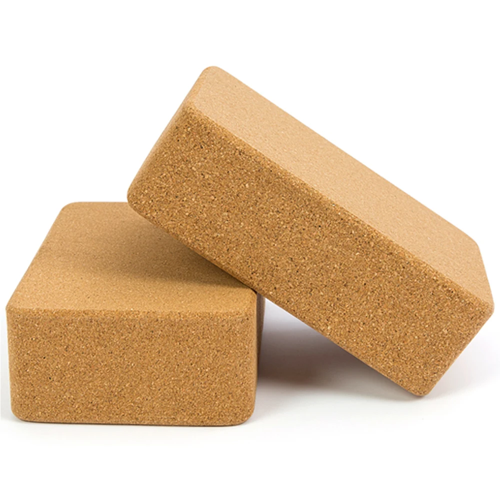 Light Weight Color Blocking Custom logo Eco Friendly Yoga Blocks Cork Yoga Block