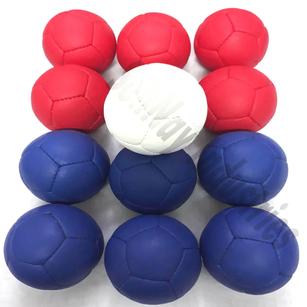Boccia balls Set of 13 Balls 6 red 6 blue 1 white packed in Carrying Bag with Custom Logos Soft Bocce Ball Pakistan