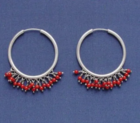 Silver charm Earring