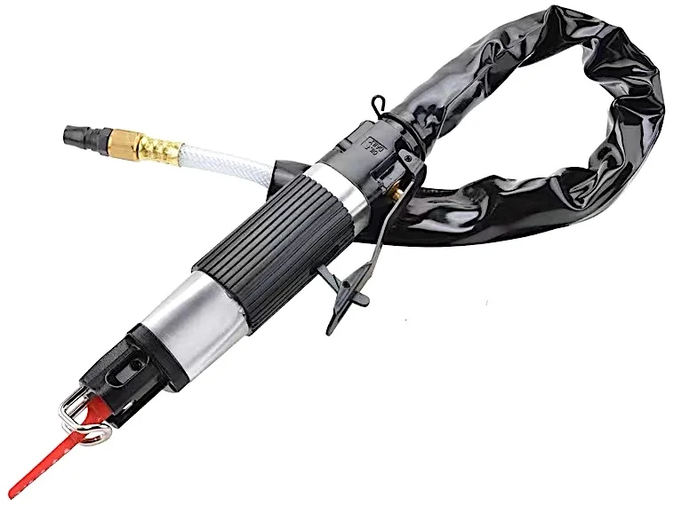 TY2C150 Pneumatic File & Saw 2 in 1 Tool. Dual Function air Cutting Tools W/ Saw Web and File Bit. Compact Inline Grip,5000 SPM