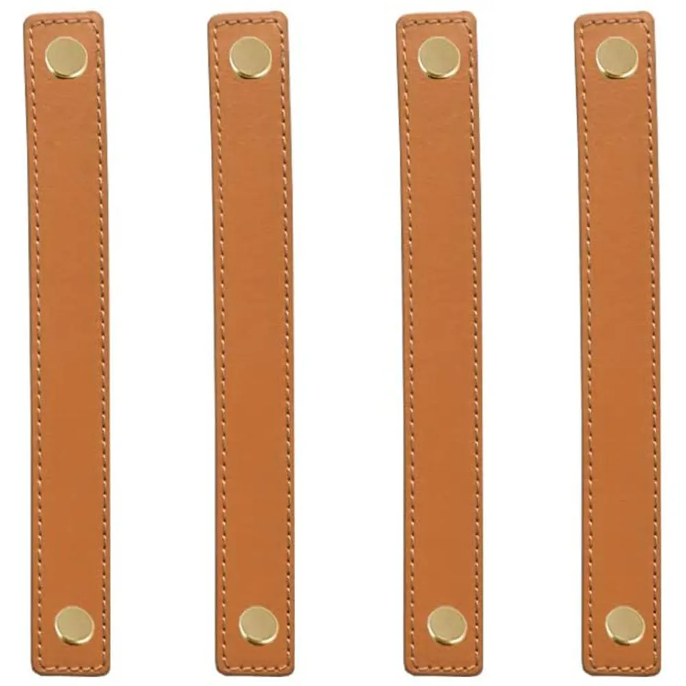 
Modern Leather Cabinet Pulls Solid Brass Hardware Two Sided Colored Handles Funiture Drawer Knobs and Pulls 