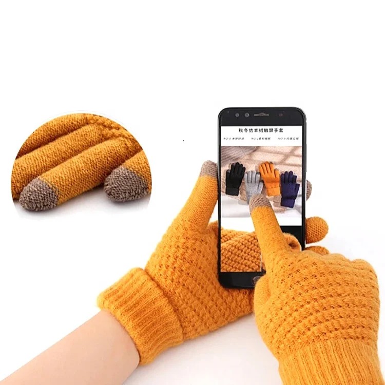 Touch Screen Gloves Winter Teddy Man Winter Unisex Mittens Gloves Tactile Mittens for Promotional Gifts