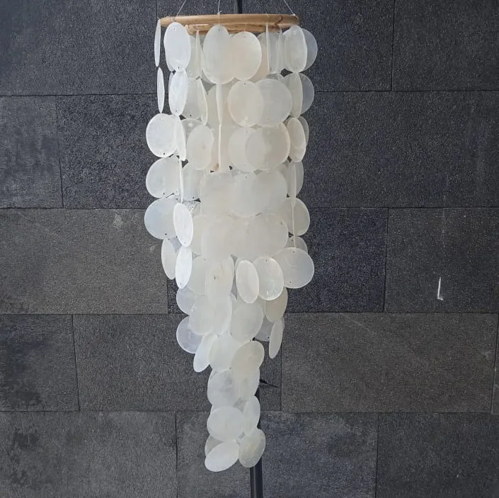 Indonesian Best Quality Natural Seashell Capiz Windchimes For Home & Garden Decoration