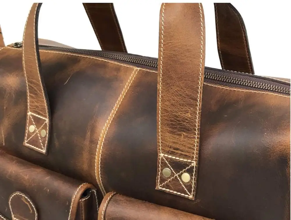 2024 Best Selling Products Indian Vintage Handmade Genuine Buffalo Leather Laptop Bag Messenger Bag For Sale