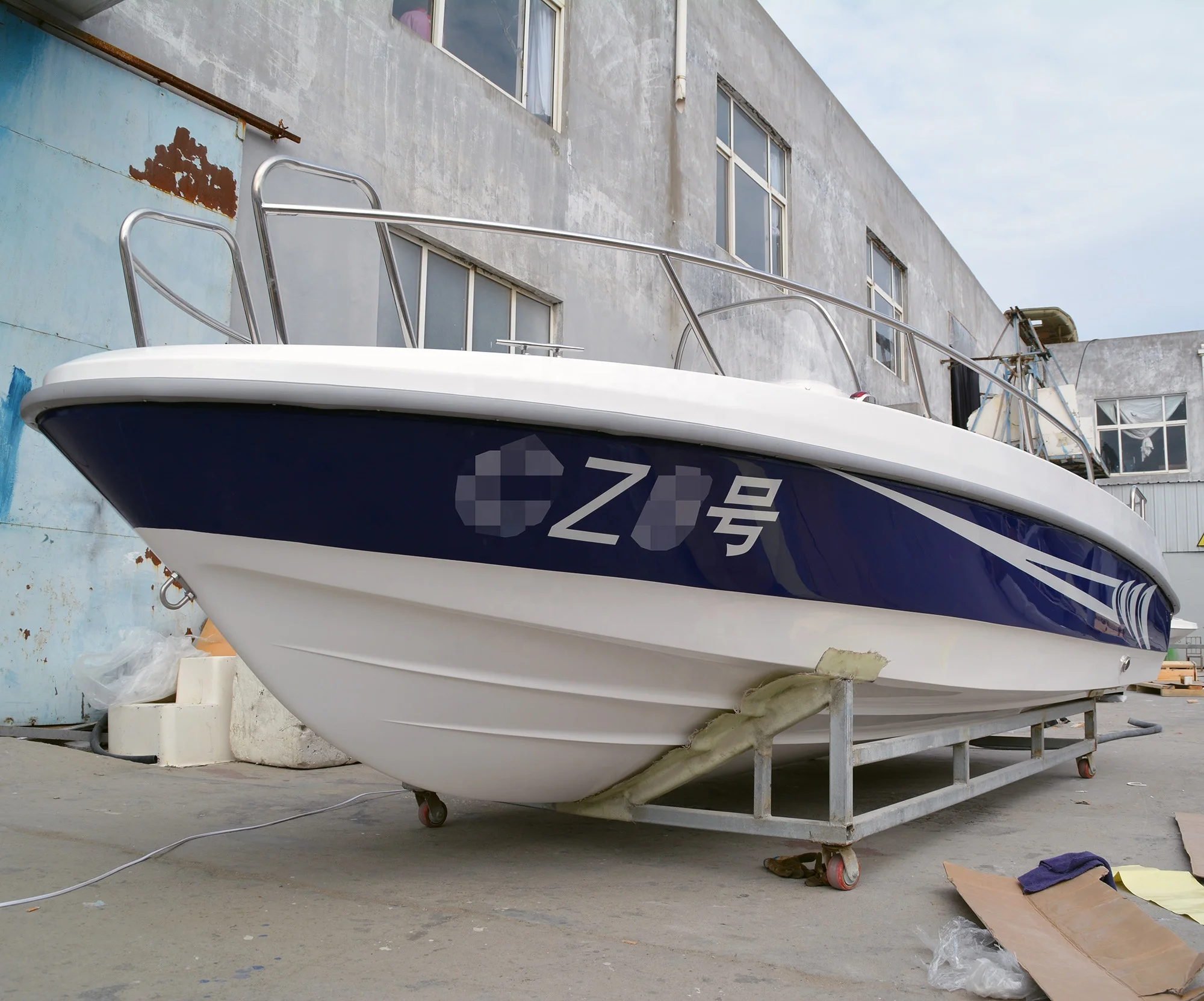 
Classic double hull XM580 fiberglass boat for fishing leisure speed sport boating high speed 