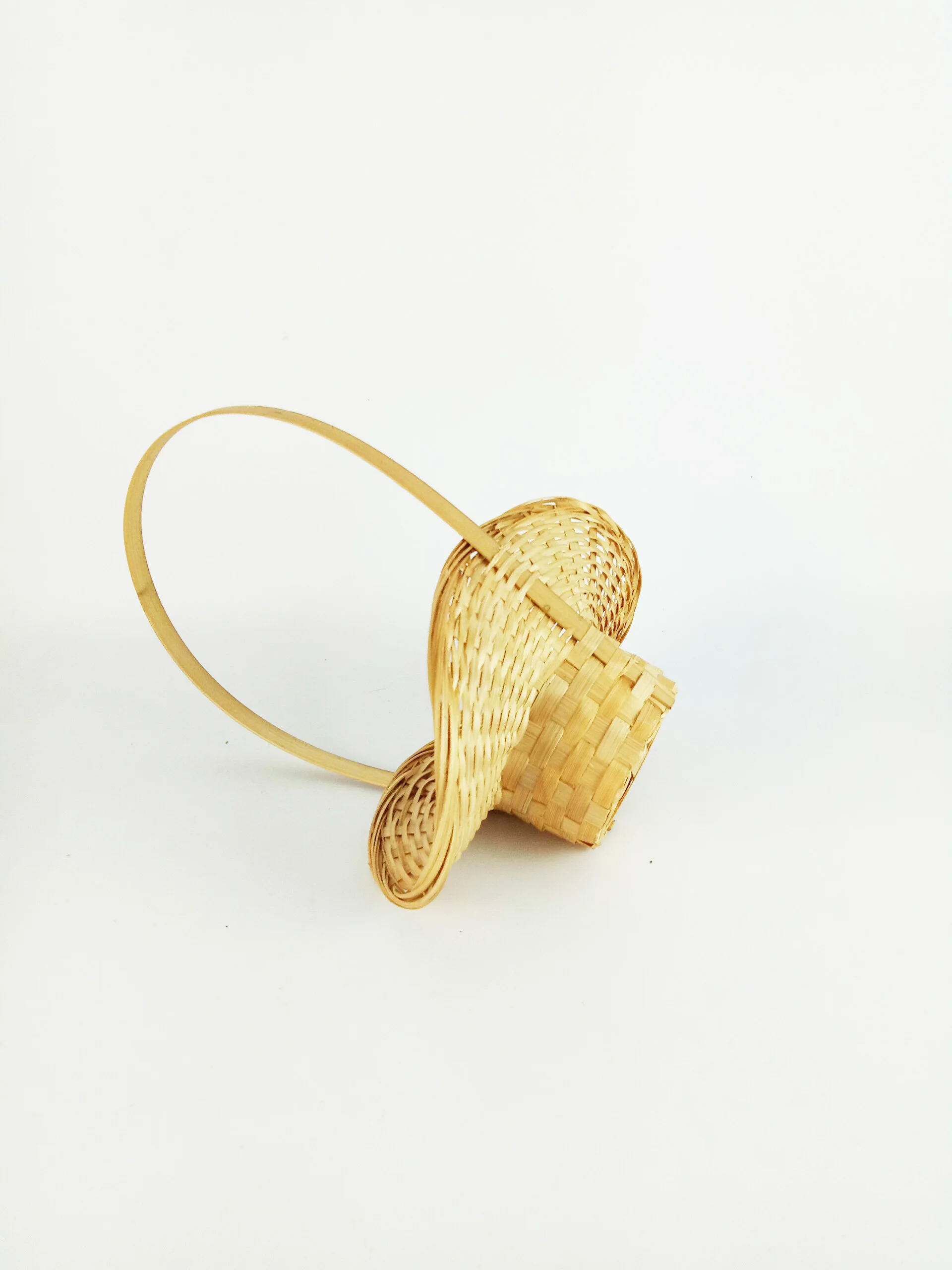 Small Bamboo Basket Decoration Craft Wicker Flower Basket