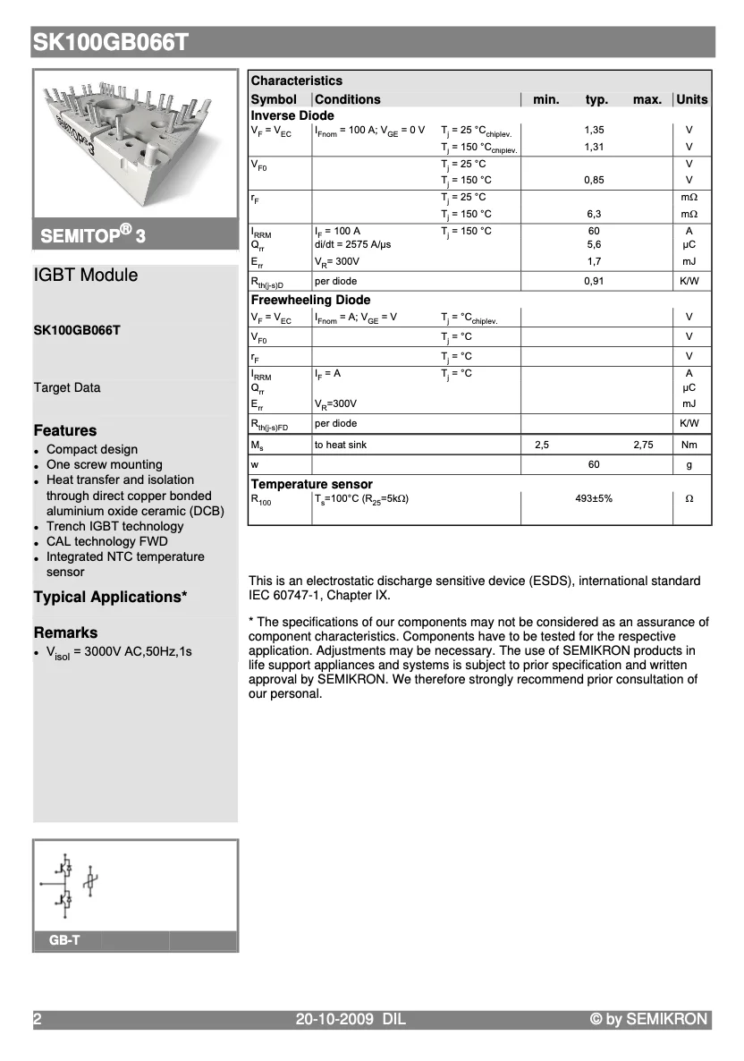 Good Quality Original And certified SK 100 GB 066 T From Germany Sensor Vacuum Sensor
