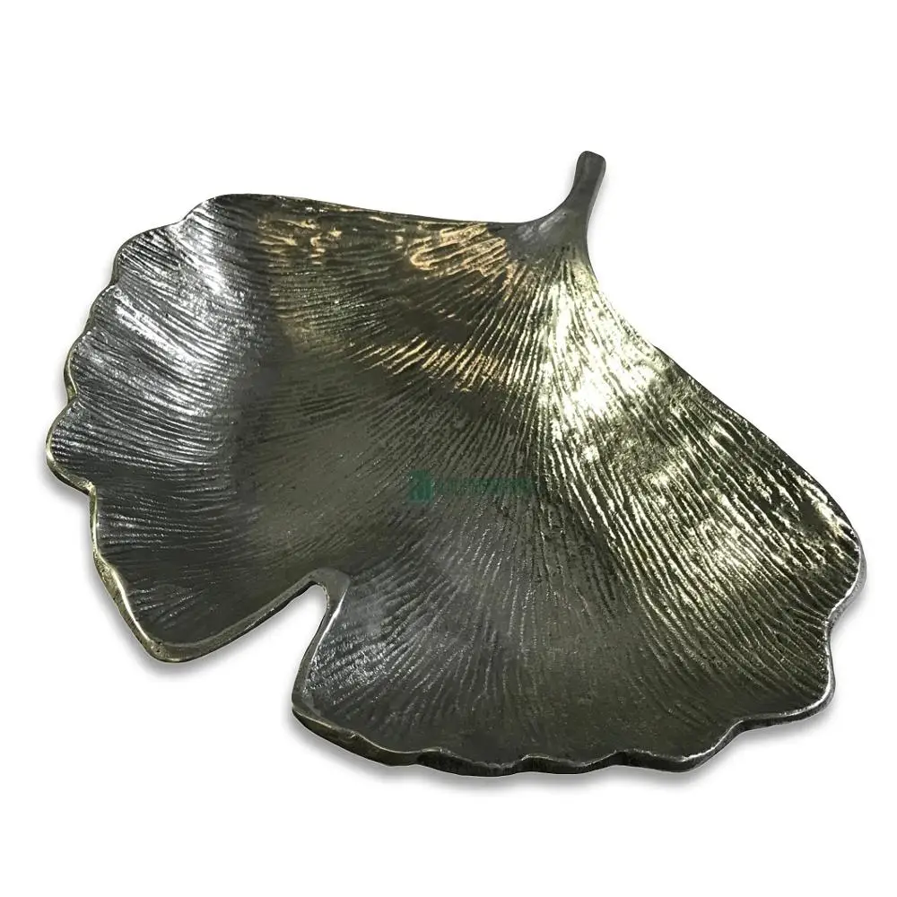 2019 New Leaf Style Decorative Snack Platters - Metal - Aluminum-Polished - Silver - Manufacturer -Wholesale -Serving Dish Plate