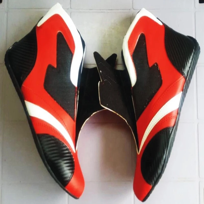 Гоночная обувь для автомобиля кожаная каратинга гоночные ботинки с принтом картинга