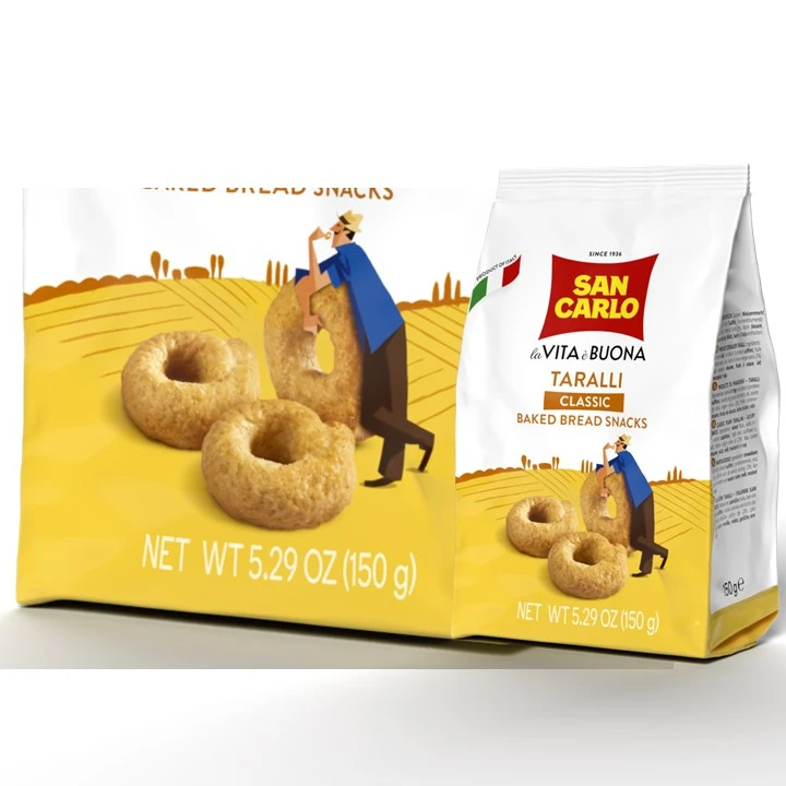 Traditional recipe premium quality italian classic plain taralli  gr 150