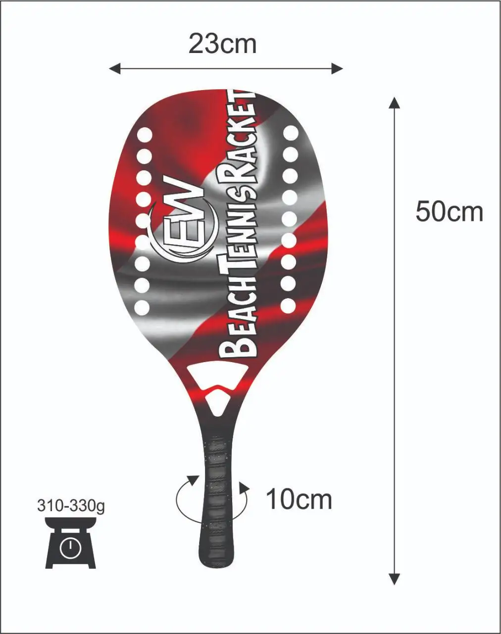 
Beach Tennis Rackets Custom Carbon glass Beach Paddle/Padel Racket with your logos and color combinations 