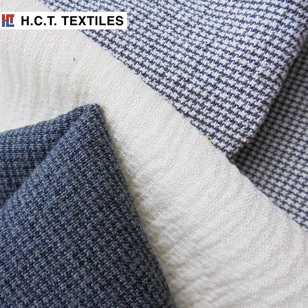 Дизайнерская любимая текстура bi стрейч мягкая 140 г полиэстер вискоза спандекс ткань в клетку