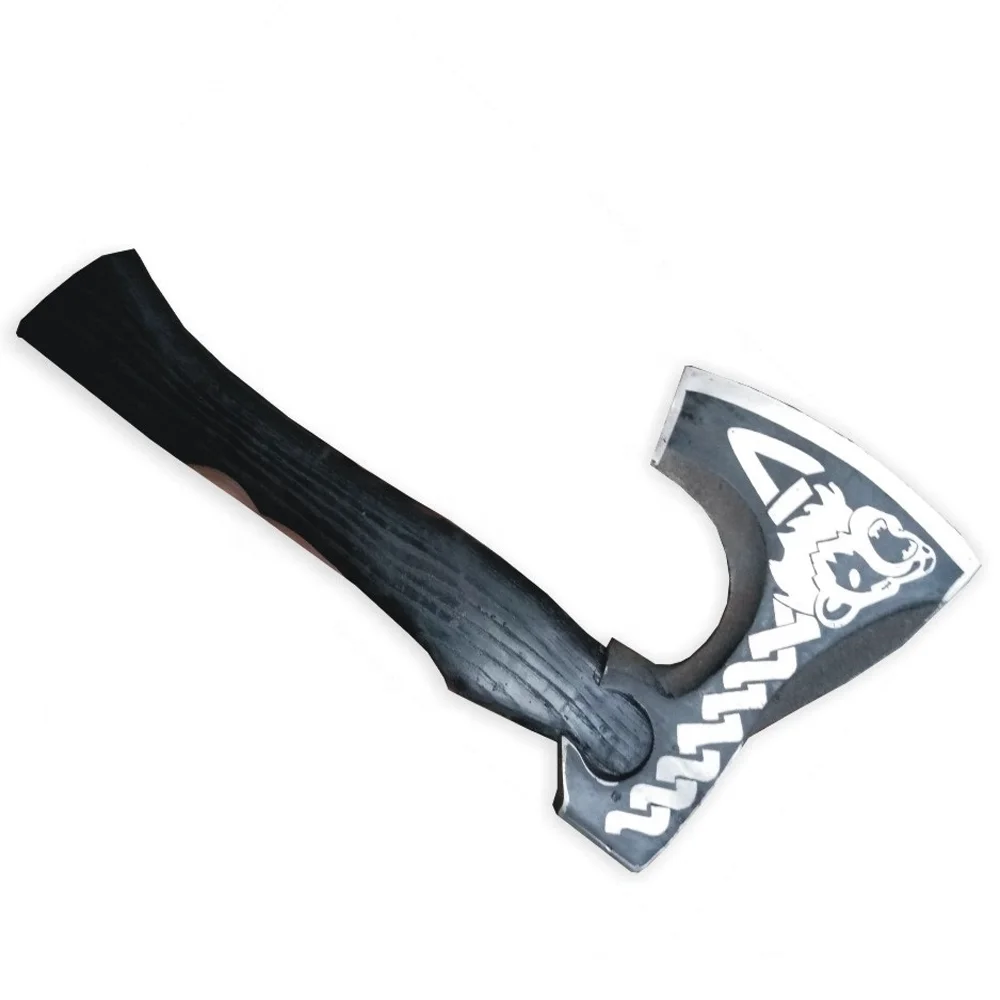 
 Кованое лезвие из высокоуглеродистой стали, охотничий топор, походный топор с деревянной ручкой  