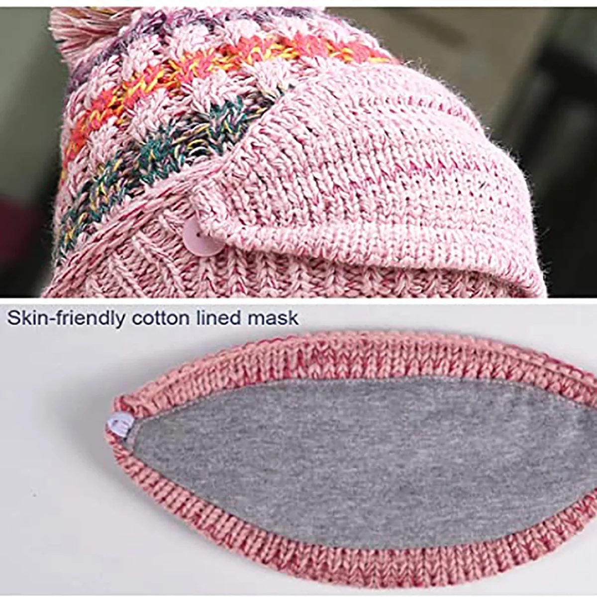 Autumn Winter Rabbit Fur Beret Beanie Cap Old Women Lady New Two Layer Knitted Warm Hat with Pearls Flower