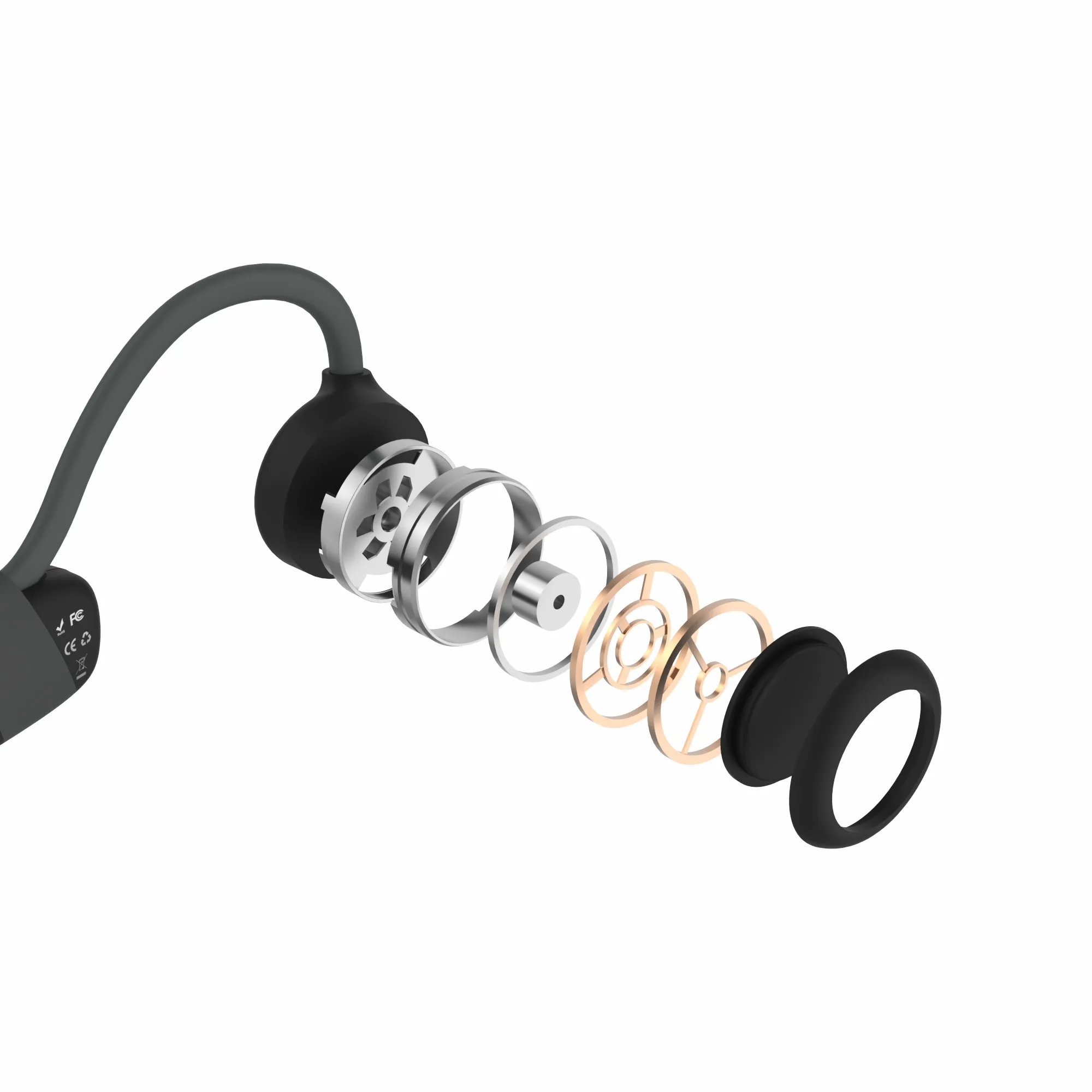 RONGXIANG Bone Conduction Earphone BH-312 USB Charging  Port Bone Conduction Earphone Not In-Ear