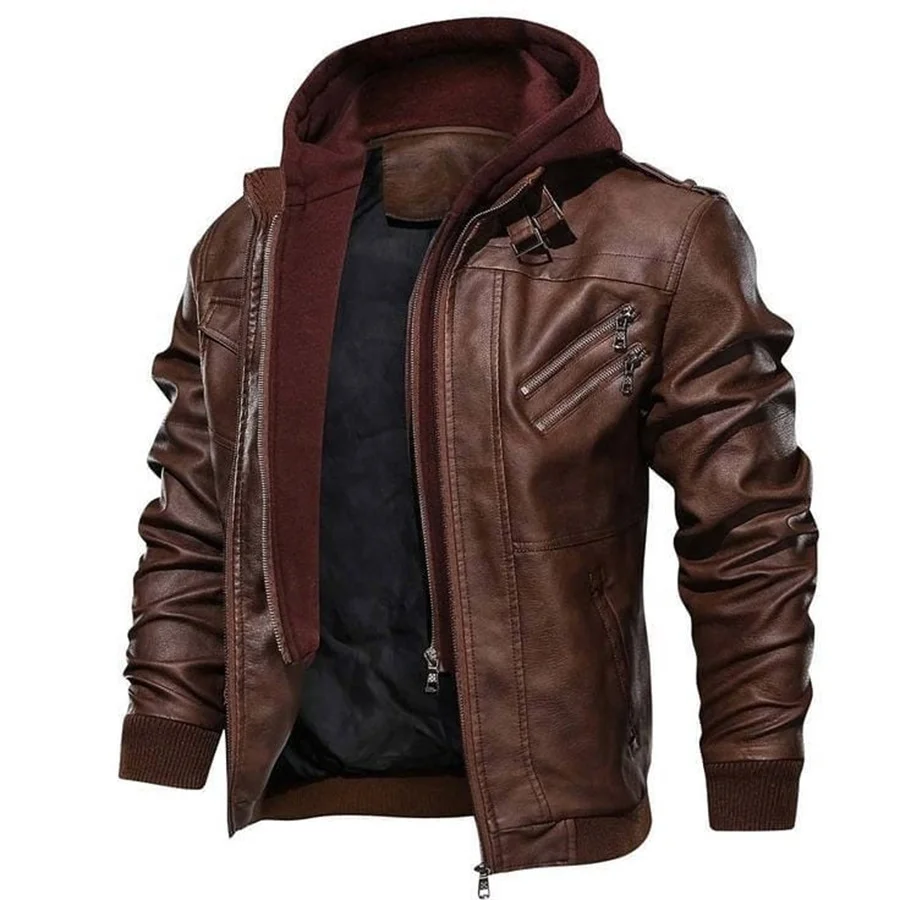 Custom Men Latest Design Leather Jacket/Genuine Cool Zipper Embroidered Leather Biker Jacket